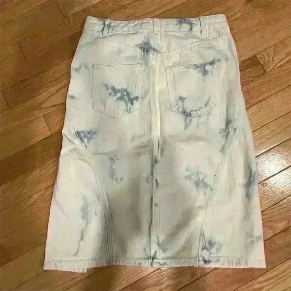 Future Collective Women's High-Rise Midi Denim Skirt Light Wash Size 0 - Picture 9 of 9